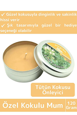 Premium Özel Metal Kutulu Arınma Huzur Meditasyon Yoga Esans Dekoratif Mum Oda Kokusu 120 Gram