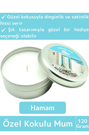 Premium Özel Metal Kutulu Arınma Huzur Meditasyon Yoga Esans Dekoratif Mum Oda Kokusu 120 Gram