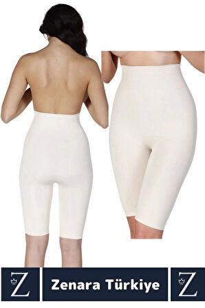 İz İç Göstermez Kaymaz Vücut Şekillendiren Sıkılaştıran Toparlayan Yüksek Bel Uzun Paçalı Korse