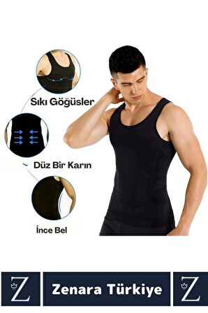 Jinekomasti Dik Duruş Göbek Göğüs Toparlayan Sıkılaştıran Ultra Elastik Erkek Atlet Korse 4 Adet
