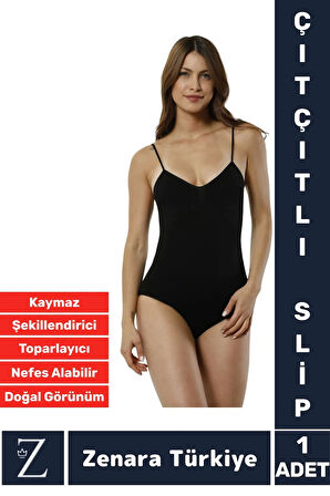 İz İç Göstermez Kaymaz Vücut Şekillendiren Sıkılaştıran Toparlayan Çıtçıtlı Slip Body Korse