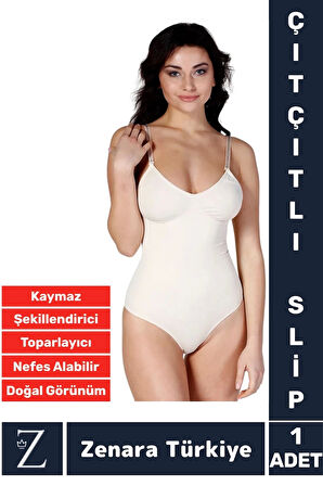 İz İç Göstermez Kaymaz Vücut Şekillendiren Sıkılaştıran Toparlayan Çıtçıtlı Slip Body Korse