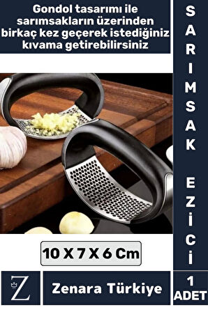 Ergonomik Dayanıklı Garlic Press Rahat Tutuş Gondol Tasarım Pratik Yeni Nesil SARIMSAK RENDESİ