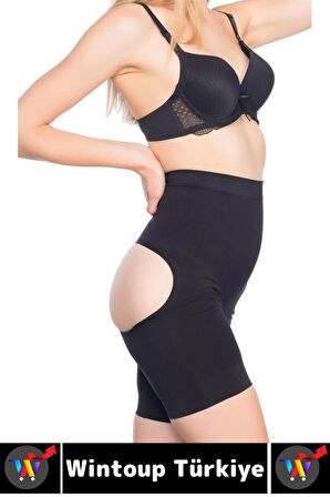 Özel Üretim Alt Karın Bel Toparlayan Sıkılaştıran Popo Şekillendiren Elastik POPO AÇIK PAÇALI KORSE