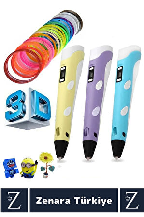 Ergonomik ABS Plastik Bükülebilir 3D Renkli Üç Boyutlu Çocuk Grafik Tablet Yazıcı 3D ÇİZİM KALEMİ