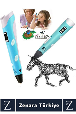 Ergonomik ABS Plastik Bükülebilir 3D Renkli Üç Boyutlu Çocuk Grafik Tablet Yazıcı 3D ÇİZİM KALEMİ