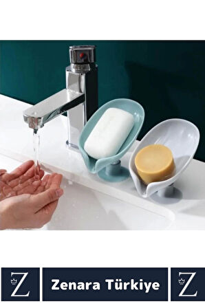 Banyo Mutfak Lavabo Sabun Montajsız Giderli Küflenme Kuruma Koku Önleyen Vantuzlu SABUNLUK 2 Adet