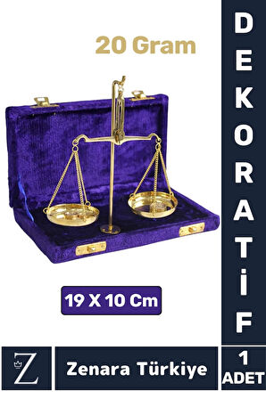 Premium Dekoratif Koleksiyon Erkek Arkadaş Sevgililer Günü Hediye Çok Şık Kutulu PİRİNÇ TERAZİ 20 Gr