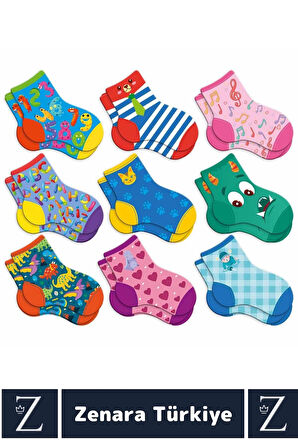 Çocuk Eğitici Zeka El Göz Koordinasyonu Dikkat Geliştirici Eğlenceli Eşleştirme Oyunu-KAYIP ÇORAPLAR