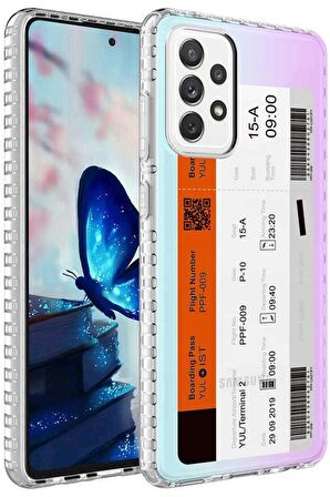 Galaxy A33 5G Kılıf Airbag Kenarlı Renkli Desenli Elegans Silikon