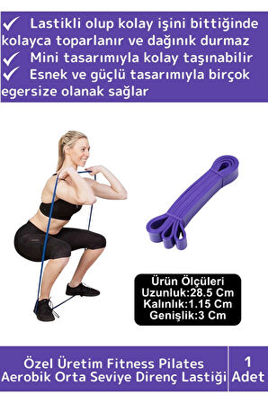 Özel Üretim Dayanıklı Orta Sert Zayıflama Fitness Squat Pilates Jimnastik Spor Aerobik Direnç Bantı