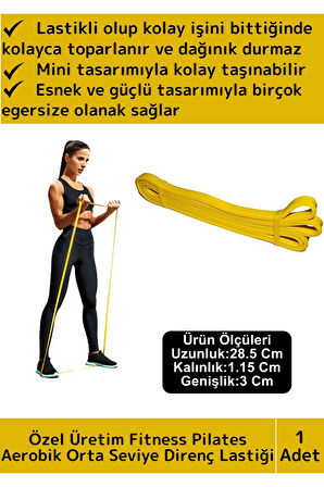 Özel Üretim Dayanıklı Orta Sert Zayıflama Fitness Squat Pilates Jimnastik Spor Aerobik Direnç Bantı