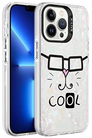 Apple iPhone 13 Pro Max Kılıf Mermer Üzeri Lüx Desenli Marbello Kapak