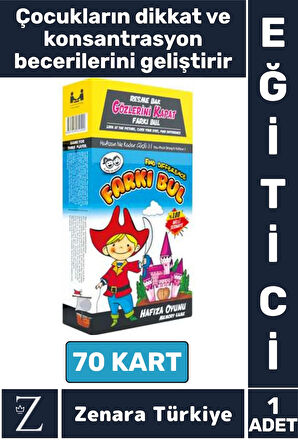 Eğlenceli Görsel Algı Zeka Hafıza Dikkat Konsantrasyon Geliştiren Eğitici Grup Takım Oyunu FARKI BUL