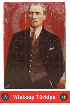 Premium Eğitici Eğlenceli El-Göz Koordinasyonu Motor Becerisi Geliştiren 42 Parça Puzzle ATATÜRK