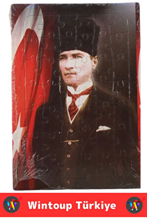 Premium Eğitici Eğlenceli El-Göz Koordinasyonu Motor Becerisi Geliştiren 42 Parça Puzzle ATATÜRK