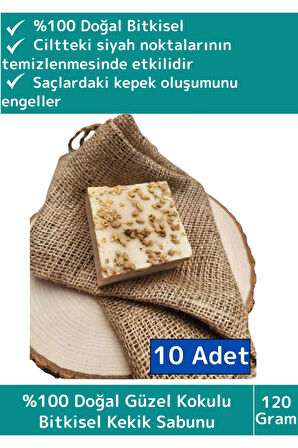 Özel %100 Doğal Bitkisel Güzel Kokulu El Yüz Saç Vücut Cilt Orijinal Kekik Sabunu 120 Gram 10 Adet