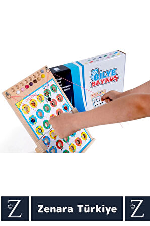 Eğlenceli Görsel Algı Dikkat Zeka Hafıza El-Göz Koordinasyonu Geliştirici Oyun BİLYE BAYKUŞ 7+ YAŞ