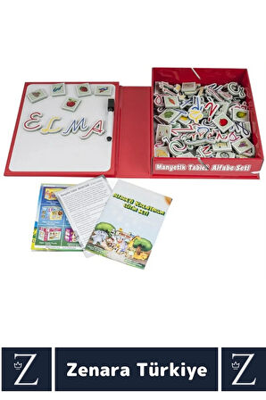 Eğlenceli Alfabe Dil Bilgisi Geliştirici Silinebilir Yazı Kalemli Öğretici MANYETİK TABLET ALFABE