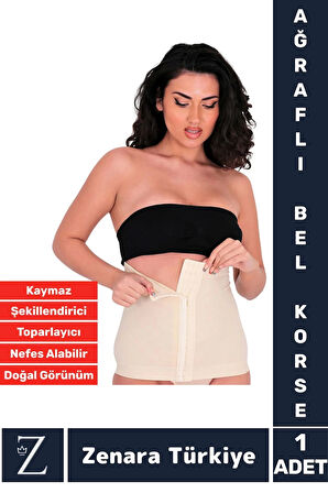 Özel Üretim İz İç Göstermez Vücut Şekillendiren Toparlayan Beden Küçülten Ağraflı Bel Korsesi