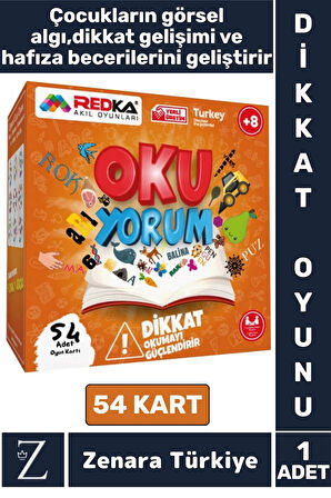 Eğitici Dikkat Hafıza Okuma Becerisi Görsel Algı Geliştirici Eğlenceli Çocuk Oyun OKU YORUM