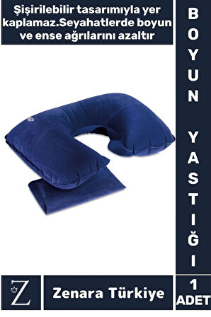 Kompakt Yüksek Kaliteli Şişirilebilir Çanta Boy Yolcu Seyahat Ense Boyun Ağrı Azaltan Boyun Yastığı