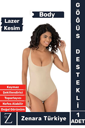 İz İç Göstermez Kaymaz Vücut Sıkılaştıran İncelten Toparlayan LAZER KESİM Gögüs Destekli Body Korse