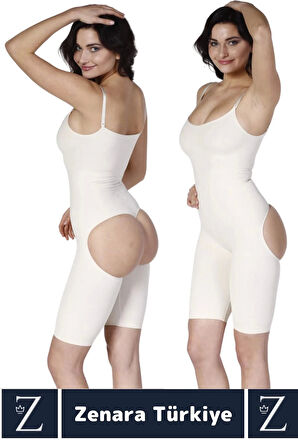 İz İç Göstermez Kaymaz Vücut Şekillendiren Sıkılaştıran Toparlayan Tam Boy Popo Açık Korse