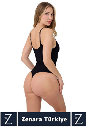 İz İç Göstermez Kaymaz Vücut Şekillendiren Sıkılaştıran Toparlayan Çıtçıtlı String Body Korse