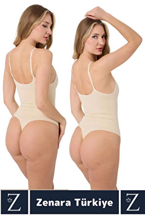 İz İç Göstermez Kaymaz Vücut Şekillendiren Sıkılaştıran Toparlayan Çıtçıtlı String Body Korse