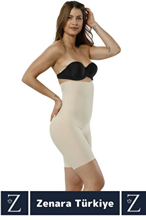İz İç Göstermez Kaymaz Beden İncelten Sıkılaştıran Toparlayan LAZER KESİM Yüksek Bel Paçalı Korse
