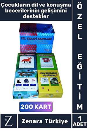 Eğitici Görsel Algı Dil İletişim Becerisi Gelişimi Özgüven Kazanımı ÖZEL EĞİTİM DİL TERAPİ KARTLARI