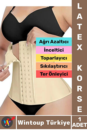 Özel Üretim Vücut Şekillendiren Toparlayan İncelten Ağrı Azaltan Ter Emici Kadın Askısız LATEX KORSE