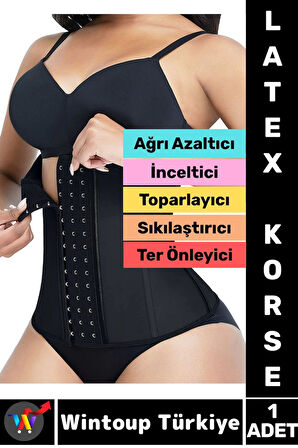Özel Üretim Vücut Şekillendiren Toparlayan İncelten Ağrı Azaltan Ter Emici Kadın Askısız LATEX KORSE