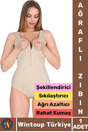 Karın Bel Göğüs Şekillendiren Sıkılaştıran Toparlayan Postür Düzelten Kadın AĞRAFLI ZIBIN KORSE