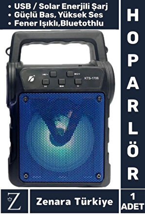 Kompakt Yüksek Ses Güçlü Bass Kamp Piknik Outdoor USB Solar Enerjili Fenerli BLUETOOTH HOPARLÖR