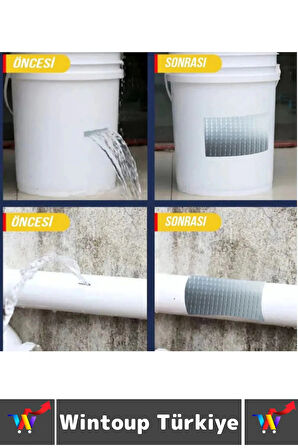 Uzun Ömürlü Su Nem Küfe Dayanıklı Çok Amaçlı GRİ Montaj Onarım Tamir Bantı 48 Mm X 10 Metre