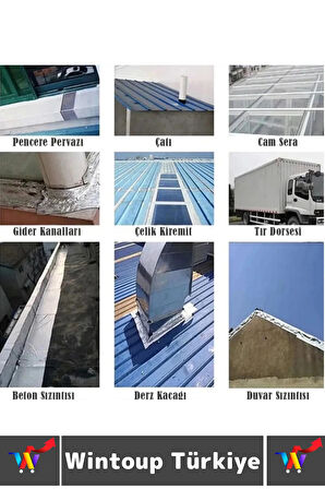 Uzun Ömürlü Su Nem Küfe Dayanıklı Çok Amaçlı GRİ Montaj Onarım Tamir Bantı 48 Mm X 10 Metre 2 Adet