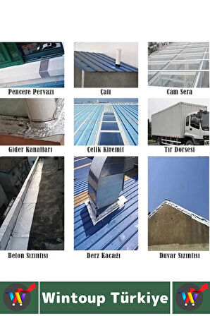 Uzun Ömürlü Su Nem Küfe Dayanıklı Çok Amaçlı YEŞİL Montaj Onarım Tamir Bantı 48 Mm X 10 Metre 5 Adet