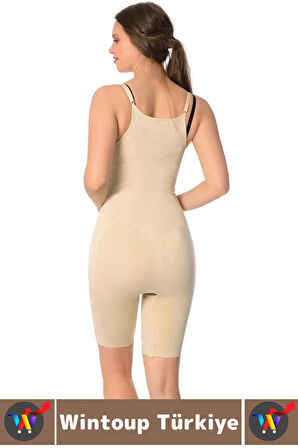 Özel Model Karın Bel Toparlayan Sıkılaştıran Çıkarılabilir Askılı Fermuarlı Ağraflı TAM BOY KORSE