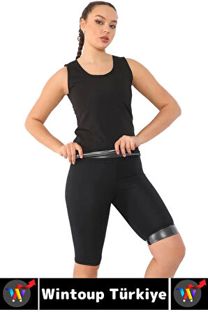 Günlük Spor Kullanım Terleme Hızlandıran Rahat Destekleyici TERMAL SAUNA ŞORT ATLET TAKIM