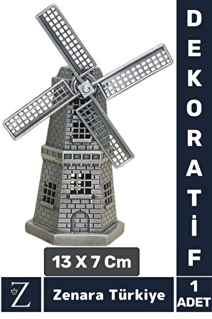 Premium Yüksek Kaliteli Dayanıklı Dekoratif Koleksiyon Moda Ev Ofis Hediyelik Çok Şık YEL DEĞİRMENİ