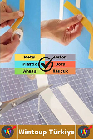 İç Mekan Süper Güçlü Yapışkan Duvar Ahşap Çok Yönlü Çift Taraflı Köpük Bant 18 Mm X 2 Metre 3 Adet