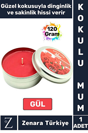 Özel Metal Kutu Arınma Huzur Meditasyon Yoga Esans Sakinlik Veren Dekoratif Oda Kokusu Mum 120 Gram
