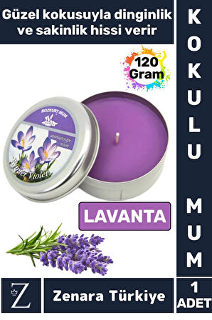 Özel Metal Kutu Arınma Huzur Meditasyon Yoga Esans Sakinlik Veren Dekoratif Oda Kokusu Mum 120 Gram