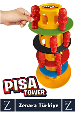 Eğitici Parça Bütün İlişki Kurma Hızlı Düşünme Karar Verme Beceri Eğlenceli Denge Oyunu PİSA KULESİ
