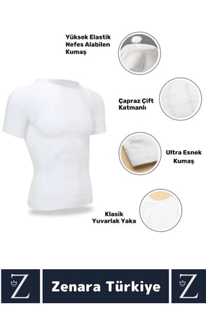 Jinekomasti Dik Duruş Göğüs Göbek Toparlayan Sıkılaştıran Ultra Esnek Erkek Fanila Korse 4'Lü SET