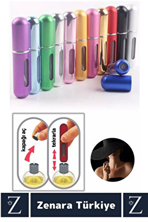 Kompakt Cep Boy Doldurulabilir Taşınabilir Sızdırmaz Pratik Çanta Boy Mini Cep Parfümü Şişesi 5 ML
