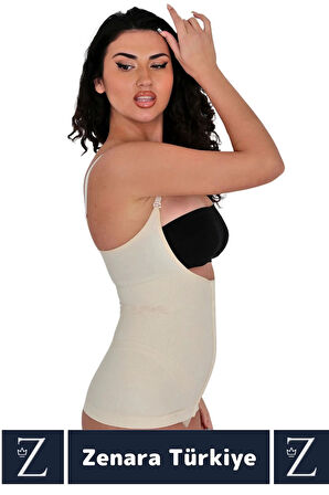Günldelik Vücut Şekillendiren Beden Küçülten Toparlayan Gögüs Altı Askılı Ağraflı Bel Korse