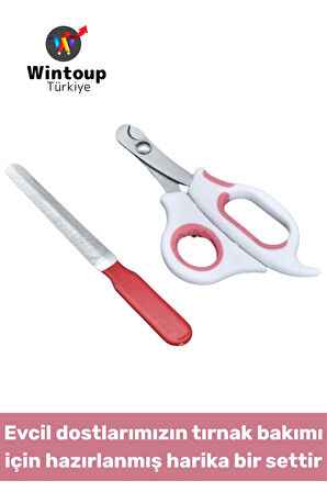 Dayanıklı Pet Kedi Köpek Sağlık Tırnak Bakım Evcil Hayvan Tırnak Makası Törpü Seti